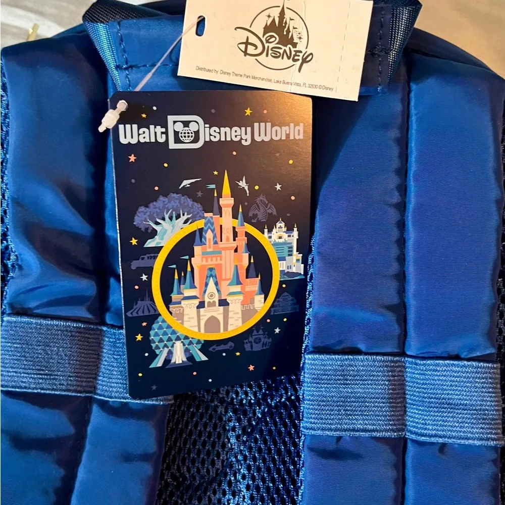 Walt Disney World Four Park Icons Blue Full Size Backpack New with tag
